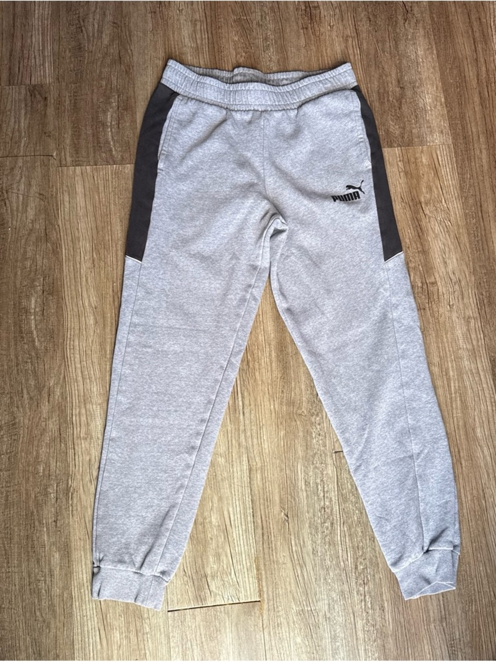 Puma Gray athletic Joggers/sweets with Black Side Panels